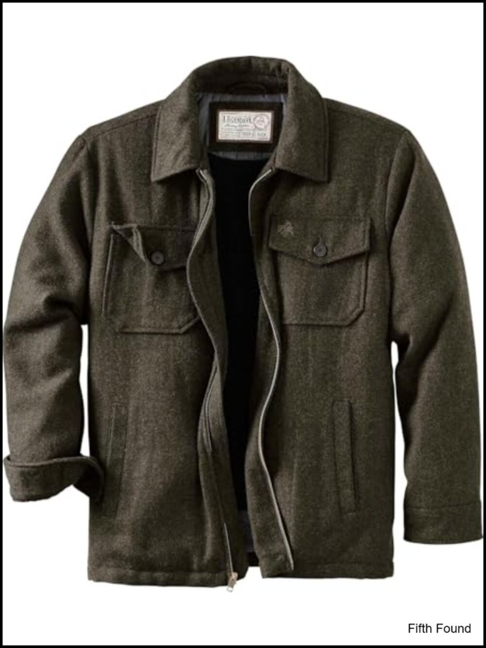 Men's Wool Blend Sherpa Lined Heavyweight Quilted Jacket with Zipper
